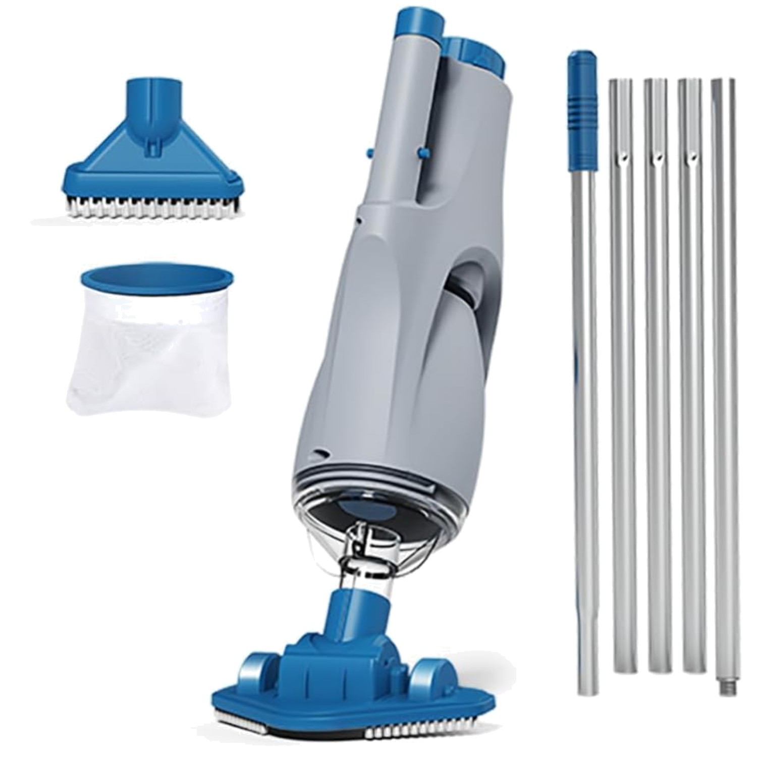 Handheld Pool Vacuum for Small Inground Pools, Rechargeable