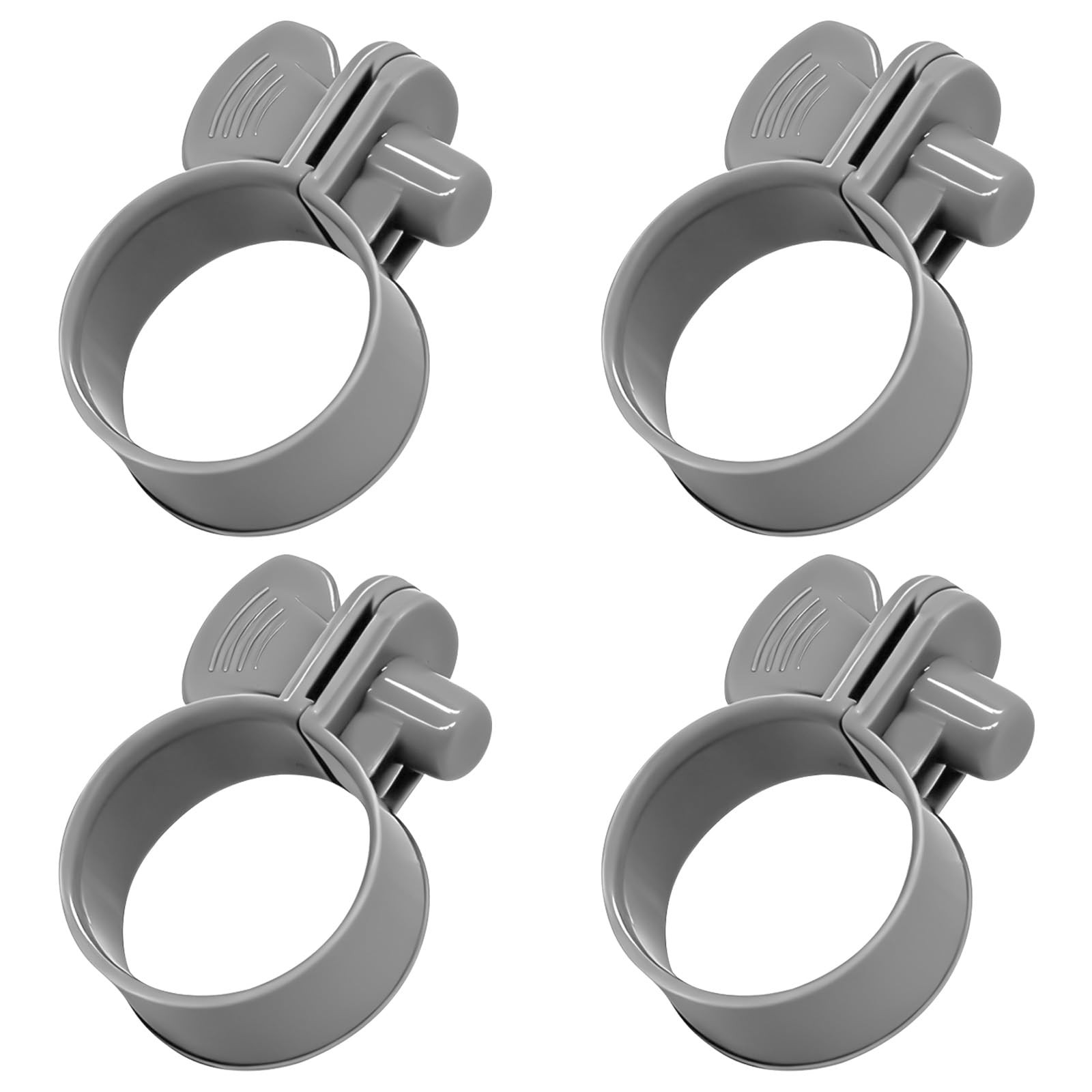 4Pcs 1 1/4&Prime; » Plastic Hose Clamps Secure Your Pool Connections White