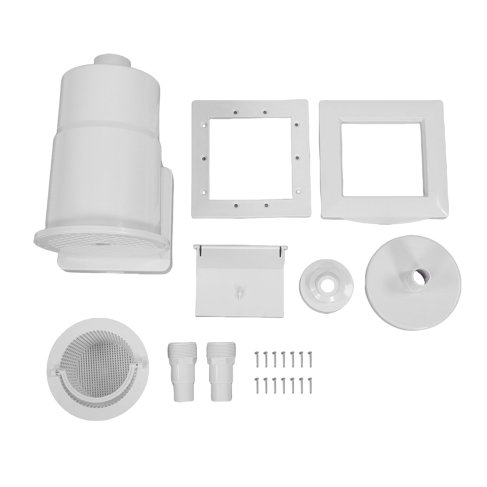Pool Wall Skimmer High Efficiency ABS Thru Wall Pool Skimmer Accessory Kit NEW