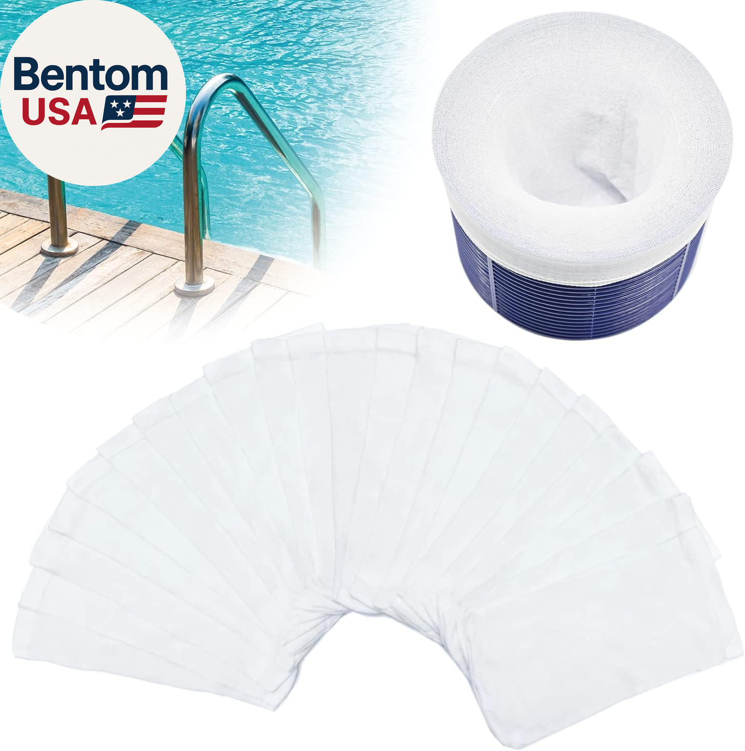 200 Pack Pool Skimmer Socks, Reusable Pool Socks for Skimmer Basket, Skimmer Soc