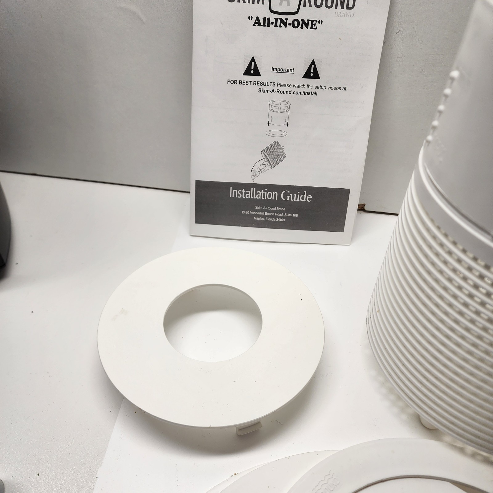 Skim A Round « All-In-One » Pool Skimmer Basket Made In USA