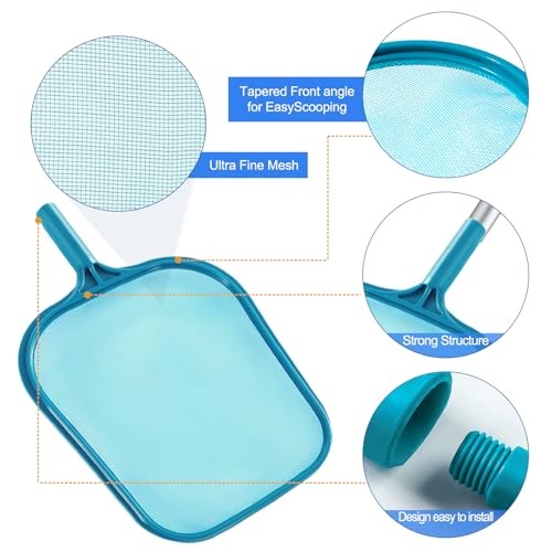 Pool Skimmer – Pool Skimmer Net with 5 Section Pool Skimmer with 5 pole, Teal