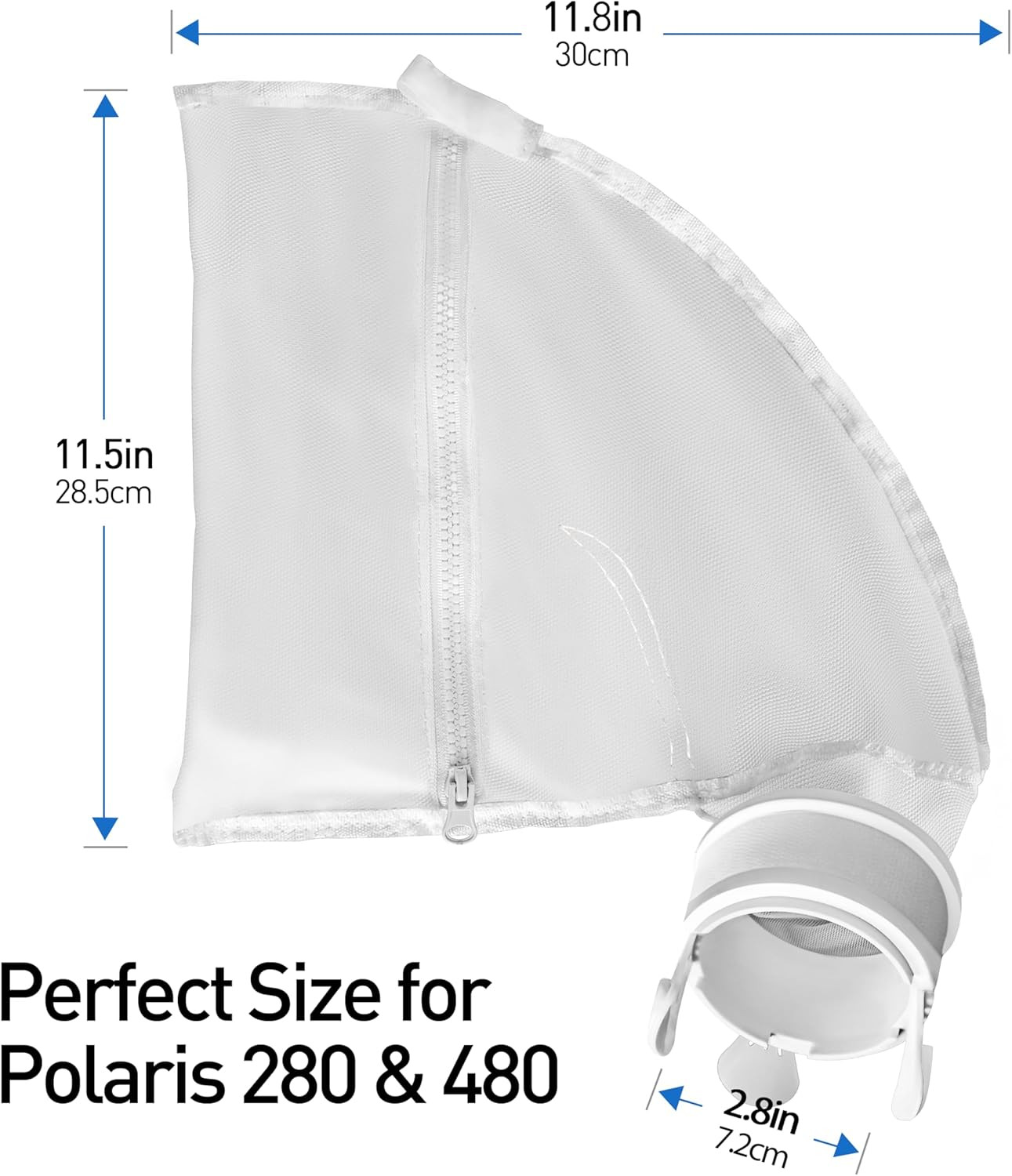 Nylon Mesh Pool Cleaner Bags,Bag Zipper Replacement for Polaris 280 & 480 Pool C
