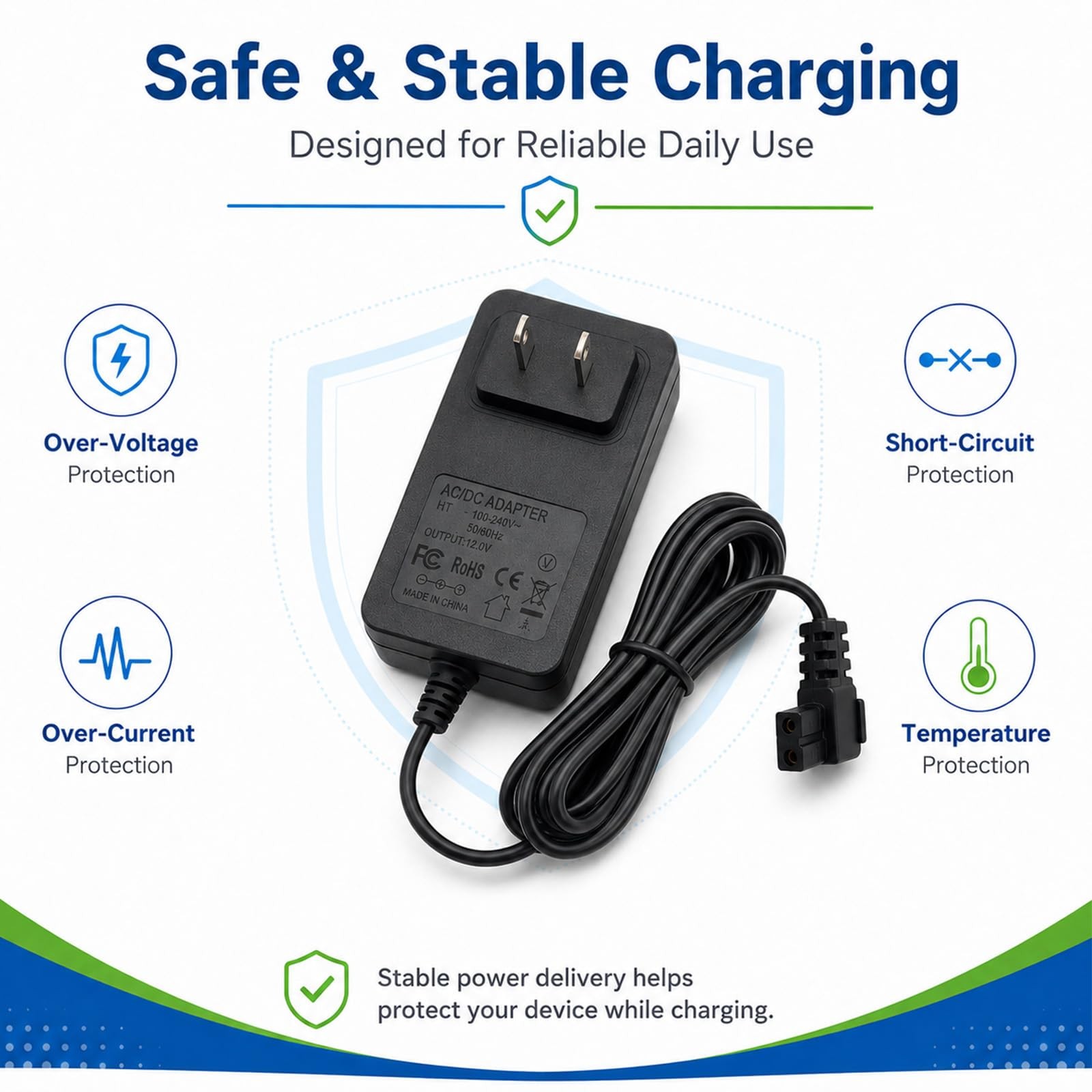 12.6V 2-Pin Power Adapter Charger for Aiper Seagull Pool Vacuum SE 800B 600 1…