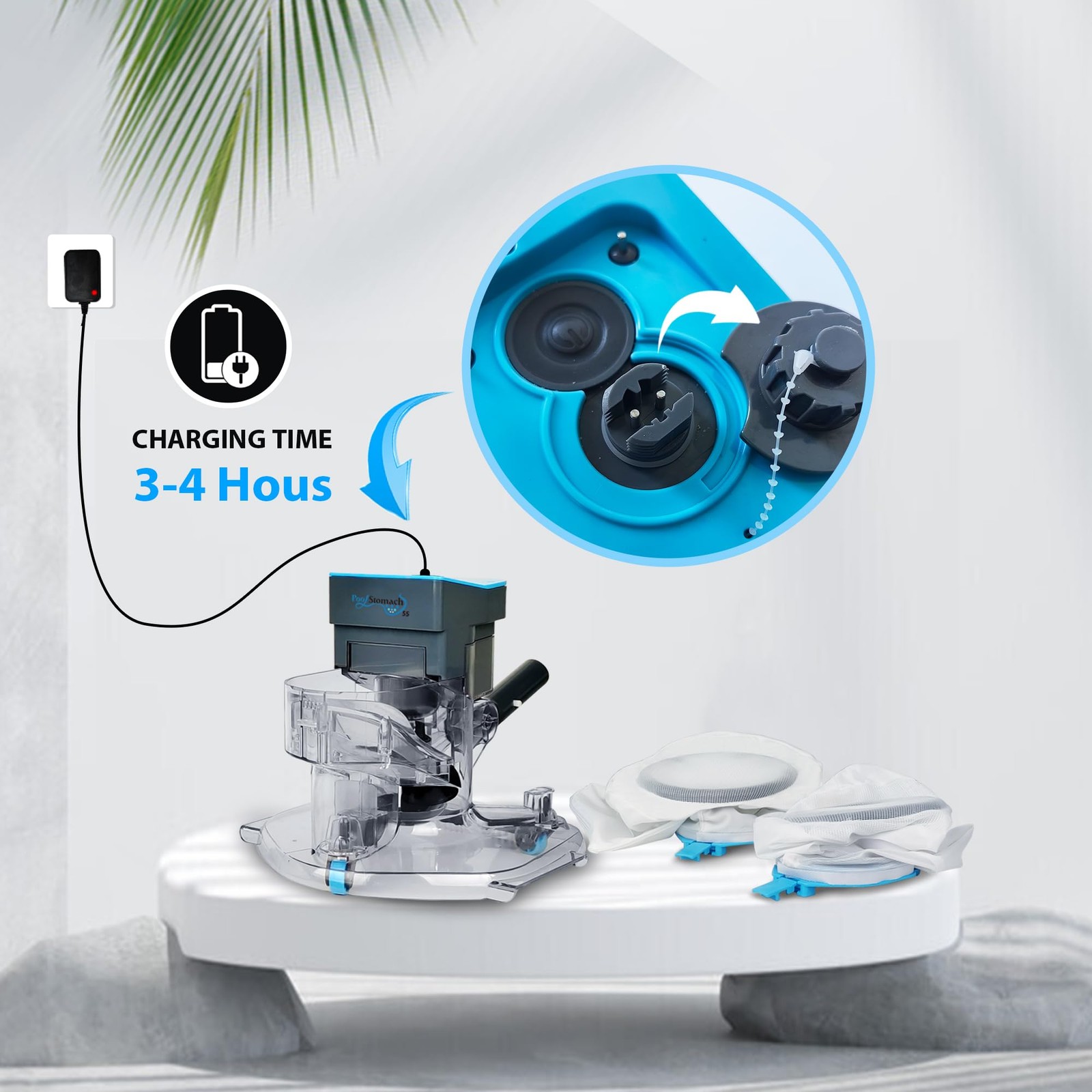 Cordless Pool Vacuum Cleaner, 24 GPM Powerful Suction Handheld Pool Cleaner w…