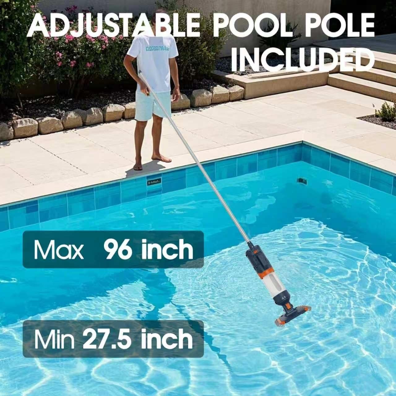 AquaFysh Powerful Cordless Pool Vacuum 25-Micron Ultra Fine Filter REG $150