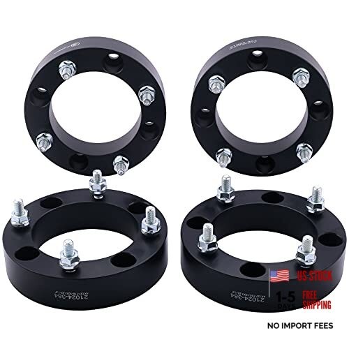 Black Forged 4×156 ATV Wheel Spacers 1.5 Inch with 12×1.5 1.5 Inch – Pack of 4