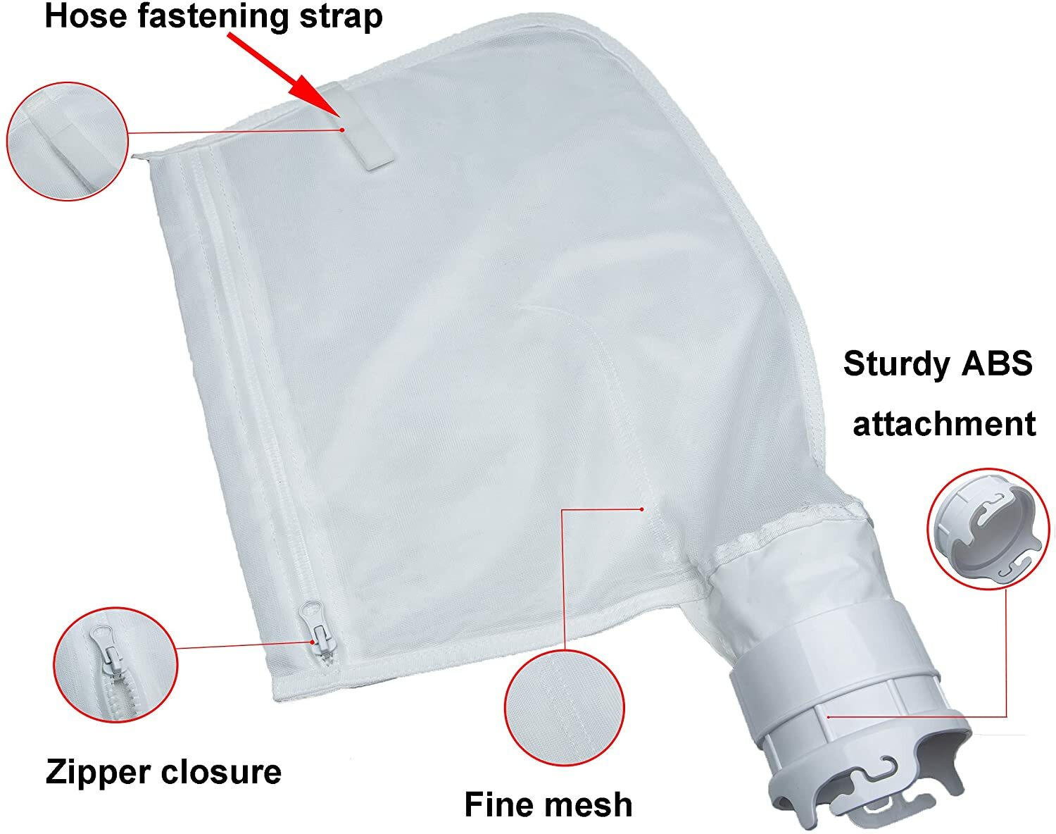 Fine Mesh Debris Bag 360002 w/ Zipper for Pentair Legend/Platinum Pool Cleaner