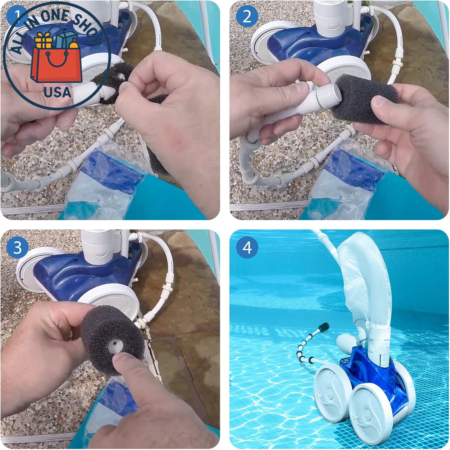 Polaris Pool Cleaner Tail Sweep with Scrubber for Models 3900, 380, 360, 280,180