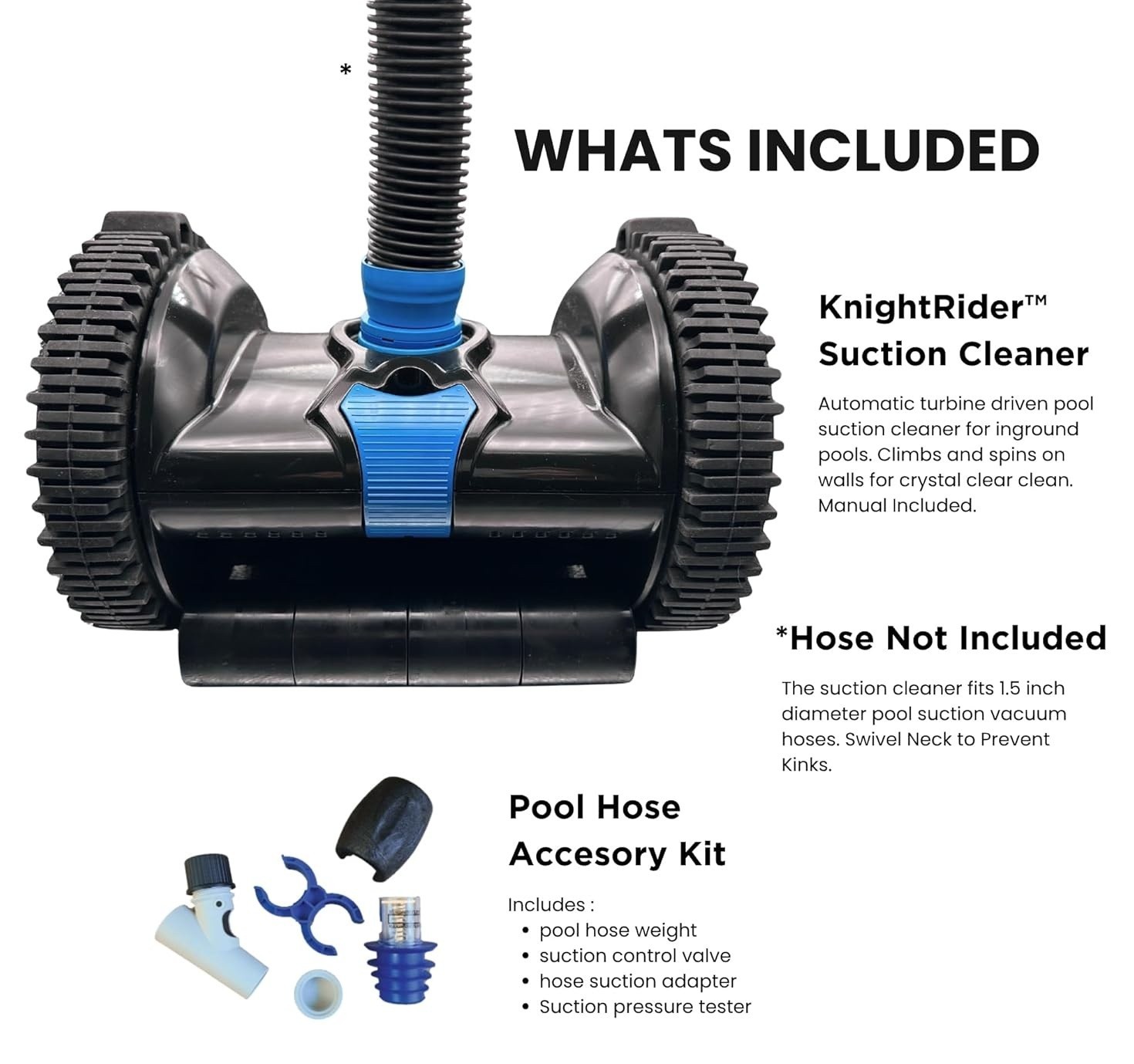 Automatic Pool Vacuum Cleaner Inground Suction Wall Climbing No Battery NO HOSE