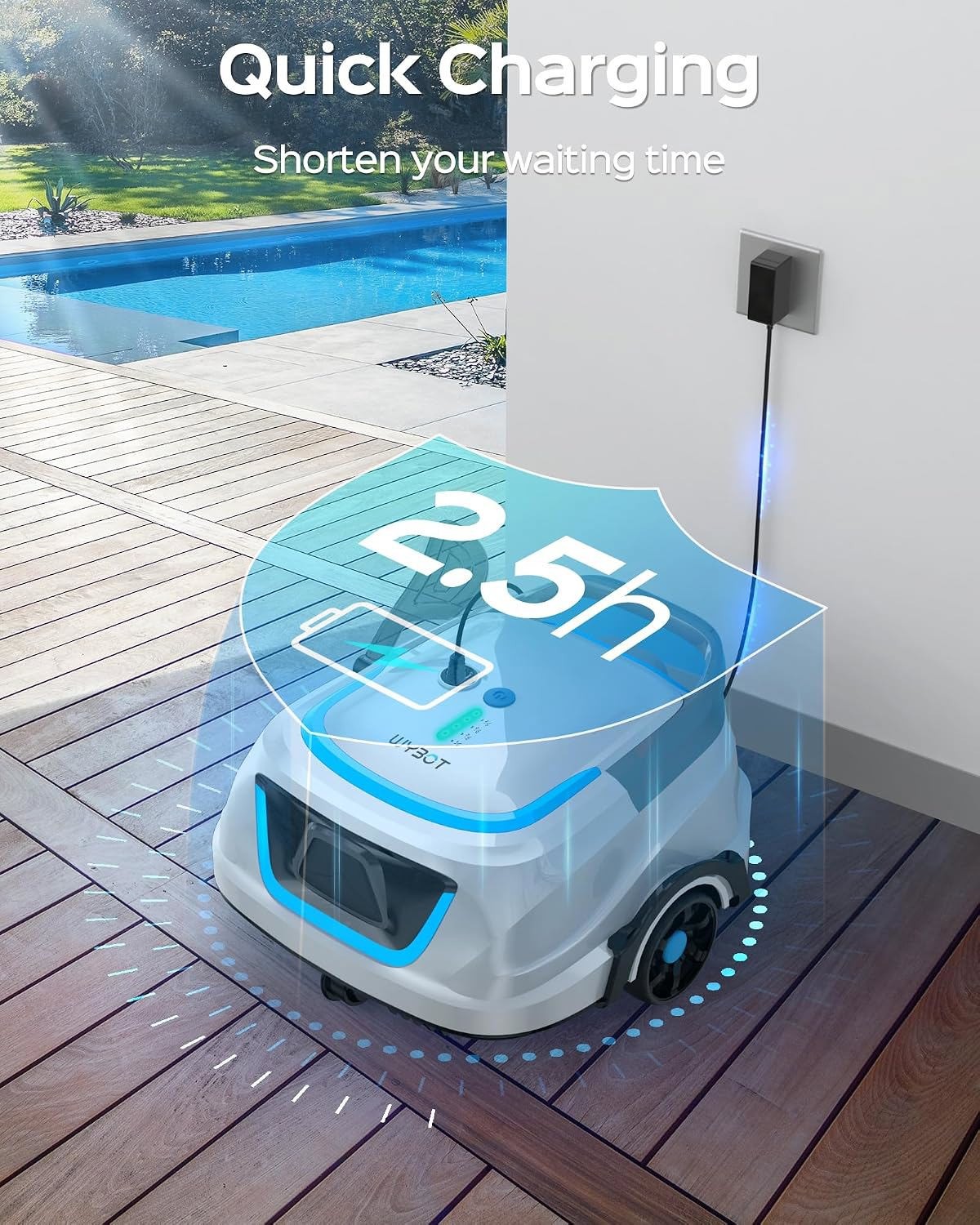 WYBOT A1 Cordless Robotic Pool Cleaner, Automatic Pool Vacuum