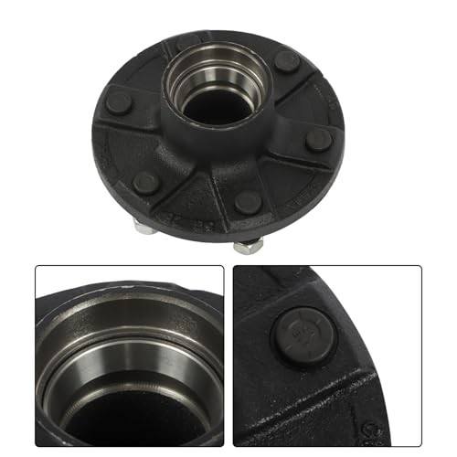 6 on 5.5&Prime; Trailer Hub Kit Replacement for 3500 lbs 84 Spindle with Trailer