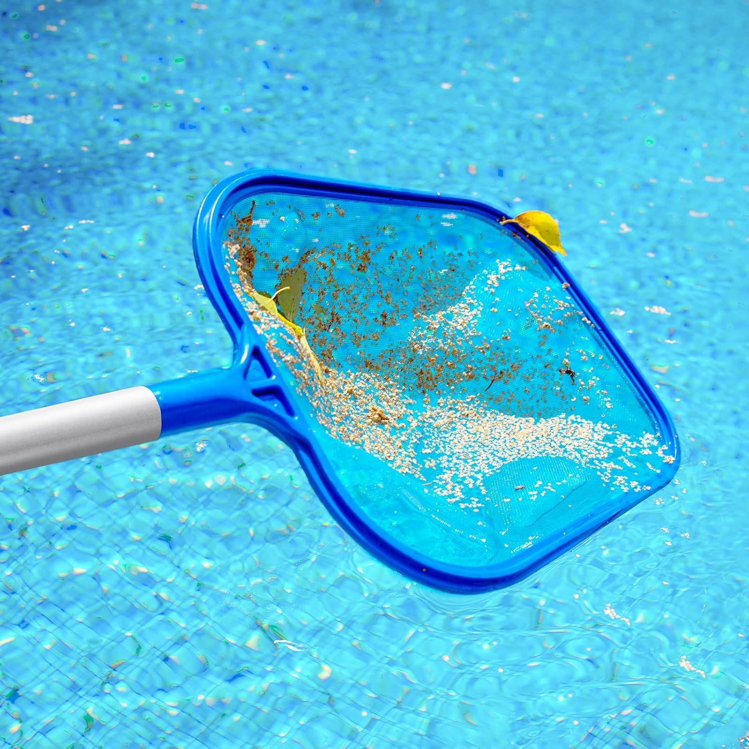 Pool Skimmer Pool Skimmer Net W/ 5 Section Adjustable Telescopic Aluminum Pole