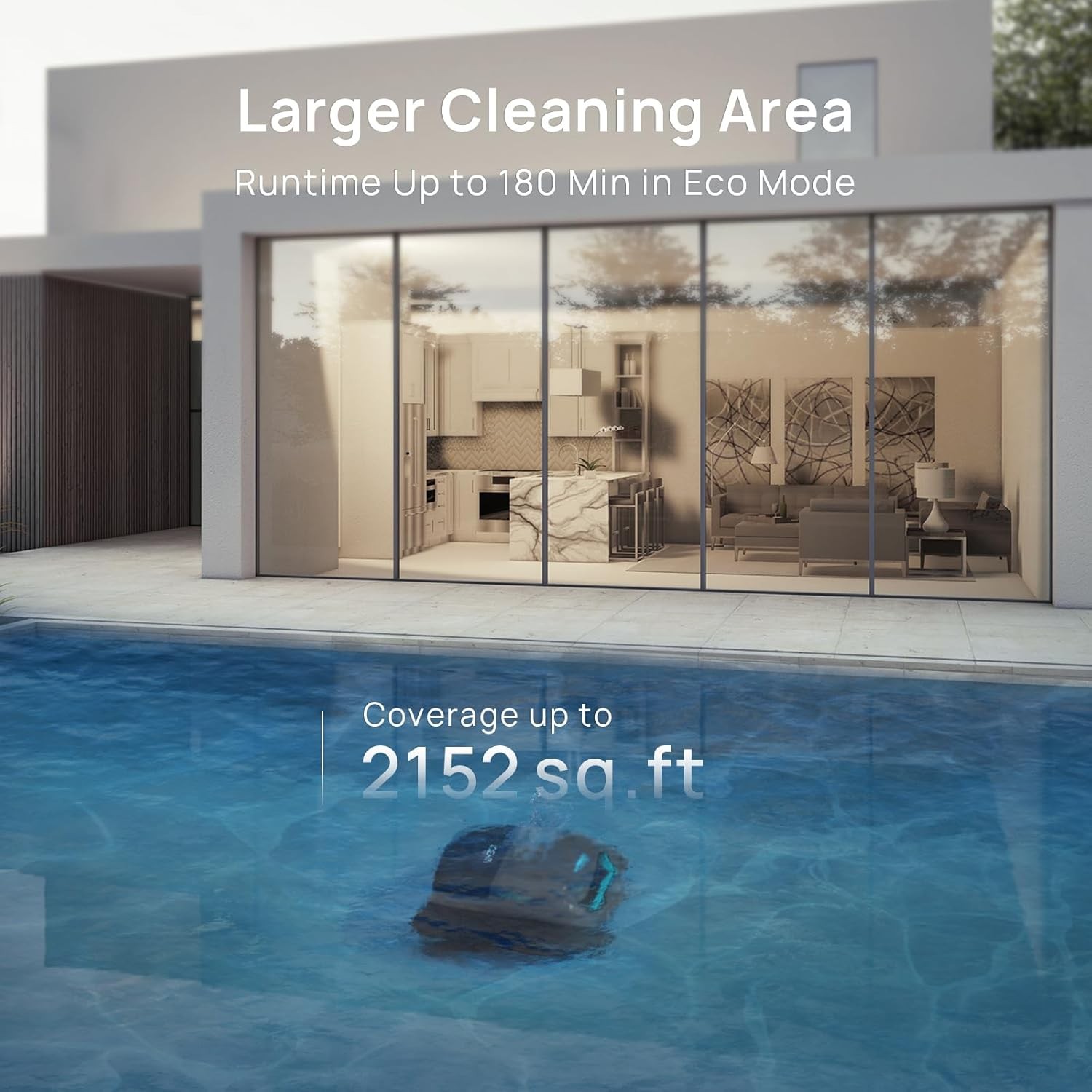 WYBOT C2 Vision AI Camera Cordless Pool Vacuum Robot for inground Pools