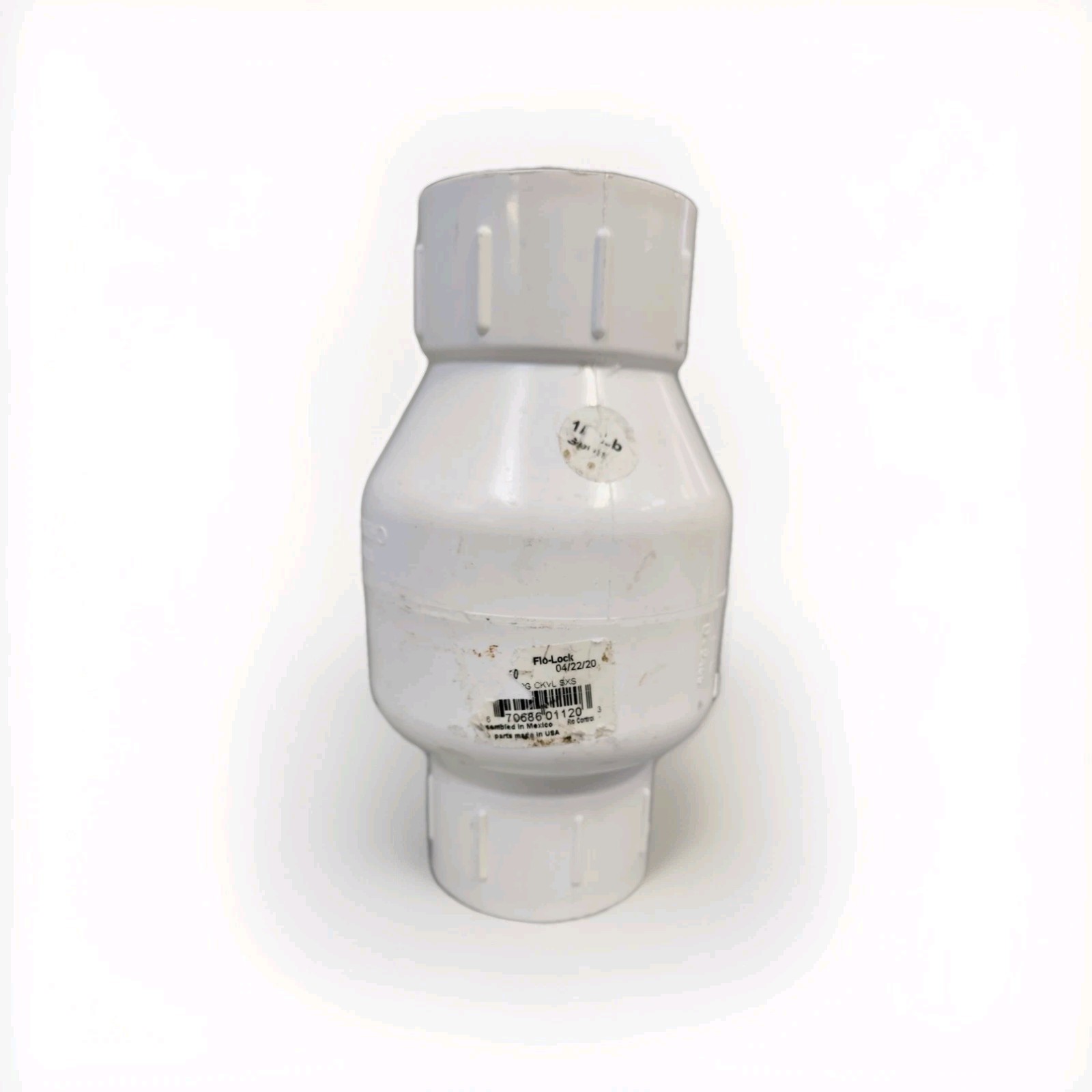 2&Prime; PVC Spring Check Valve, Flo-Control 1011-20, 2lb Spring 2&Prime; Slip x 2&Prime; Slip
