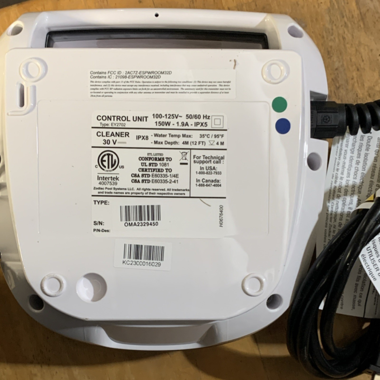 Polaris Control Box Type 1 Bluetooth Wi-Fi R0866500 for Pool Cleaner