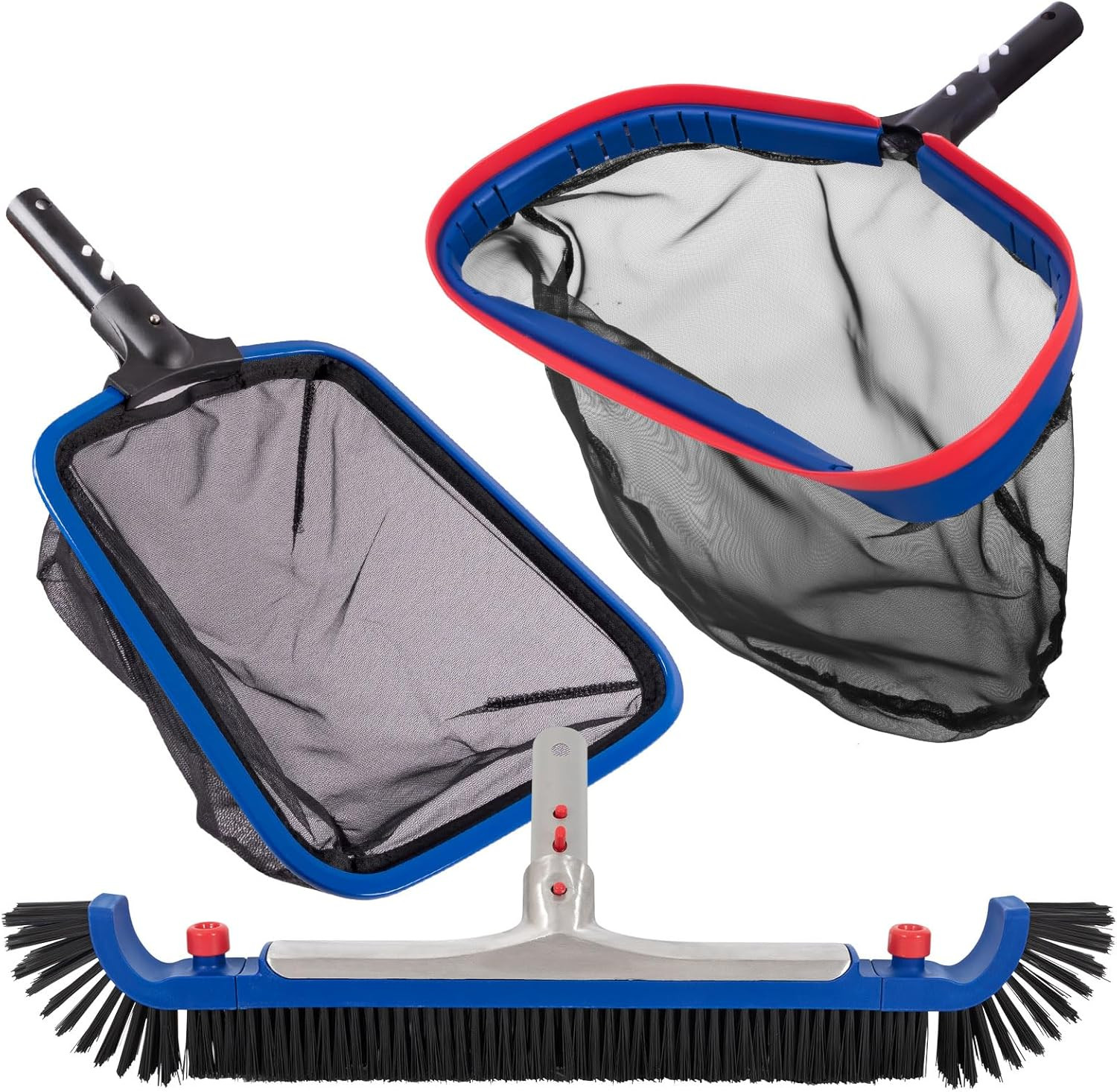 Deluxe Swimming Pool Cleaning Kit Including 20 » Pool Brush Head & Heavy Duty Po