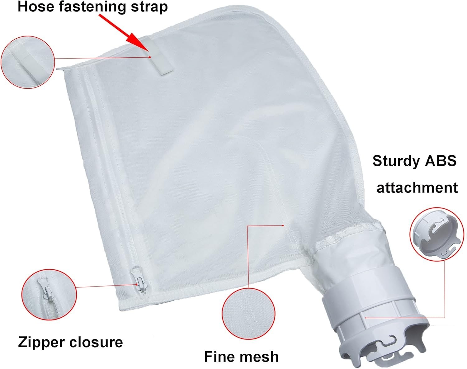 Enhanced 50% Larger Fine Mesh Bag with Zipper for Pentair Pool Cleaners – 2 Pack