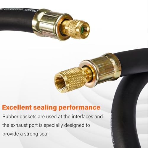 Upgraded 1/2&Prime; Diameter Hvac Vacuum Hose Fitting High-Flow 3/8&Prime; to 1/4&Prime;