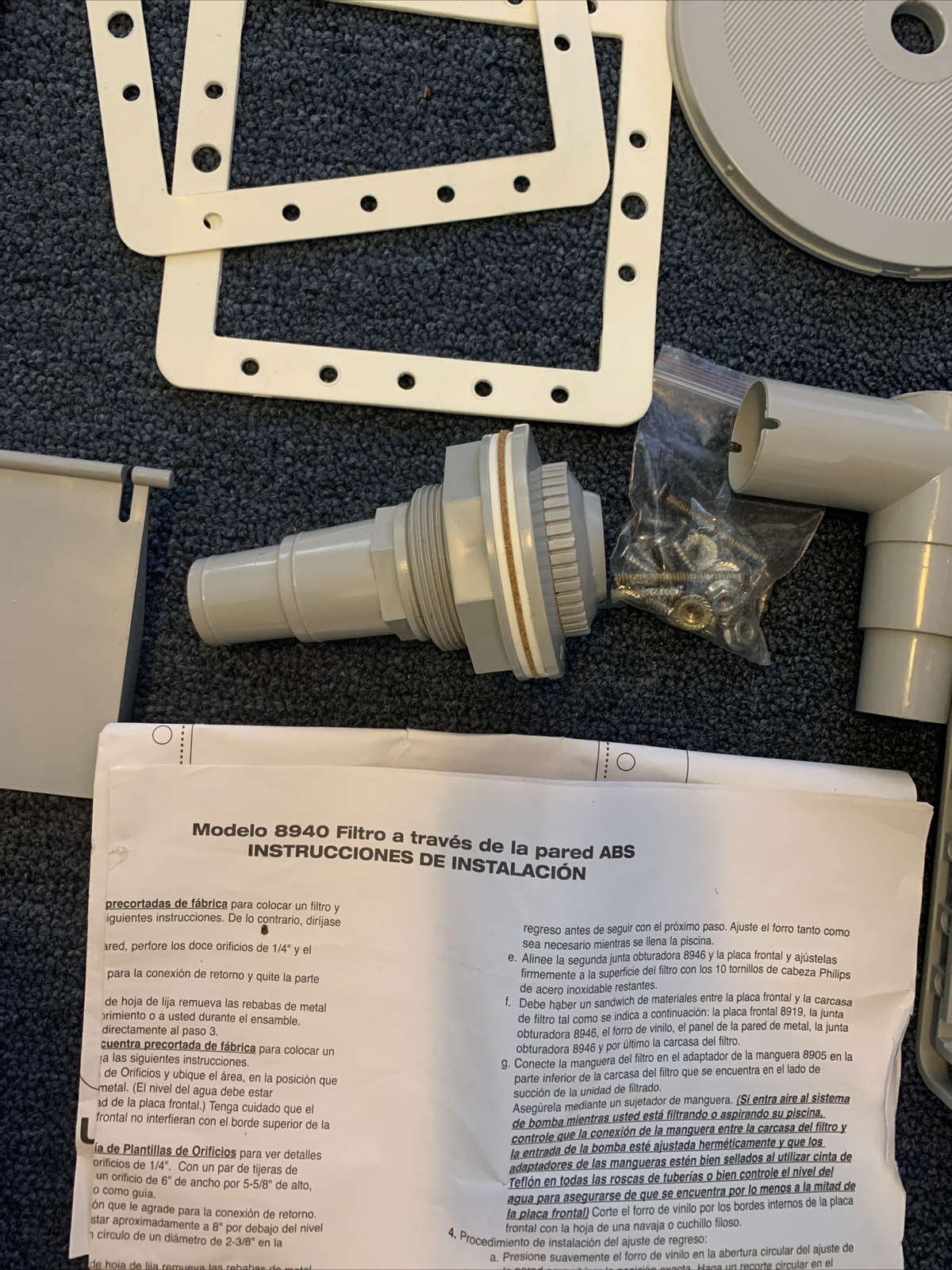 OPEN BOX – HydroTools Swimline 8940 Above Ground Pool Skimmer- Missing Vac Plate