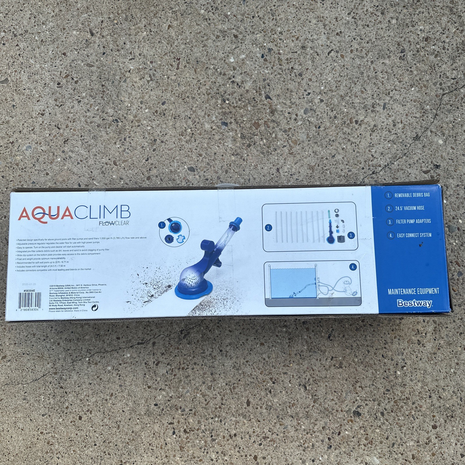 AQUACLIMB BESTWAY FLOWCLEAR AUTOMATIC POOL CLEANER MODEL: 58304E NEW SEALED