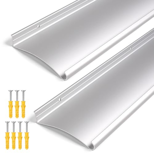 -Pack 4&Prime; Extra-Wide Door Rain Drip Guard, 5&Prime; L Heavy Duty 52in-Silver 2