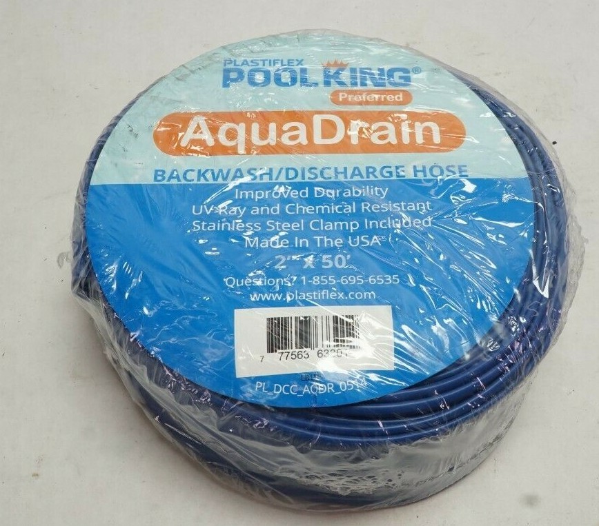 NEW Plastiflex Pool King Preferred AquaDrain Backwash/Discharge Hose 2&Prime;x50&prime;