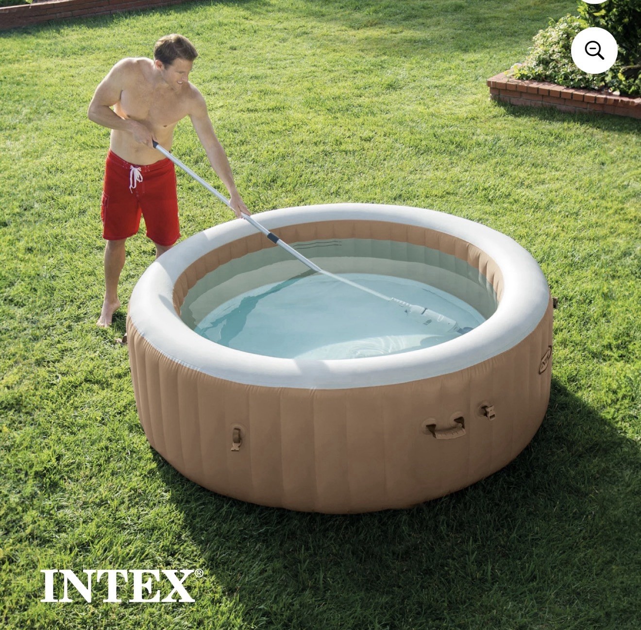 Intex Rechargeable Handheld Above Ground Pool Vacuum Cleaner W/2 Brush Heads New