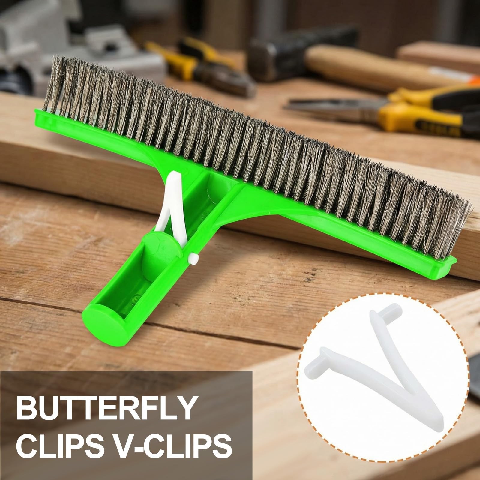 40 Pcs Pool Butterfly Clips – V Shape Universal Pole Clips for Skimmer Nets & Va