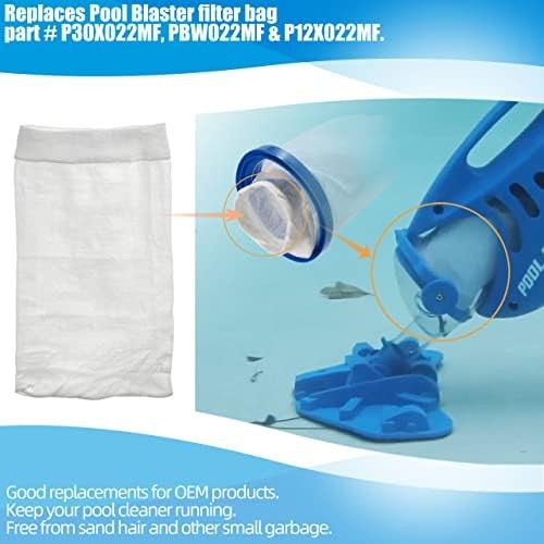 (20 Pack) Pool Micro Filter Mesh Bags for Pool Blaster Water Tech Catfish Ultra
