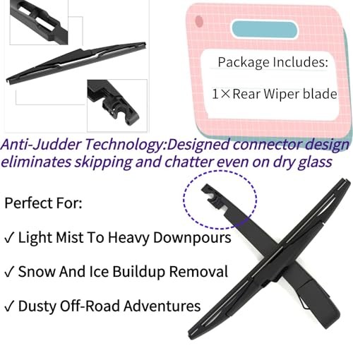 Rear Wiper Blade for Kia Niro & Niro EV 2023-2025 Fit for Hybrid EX Touring SX