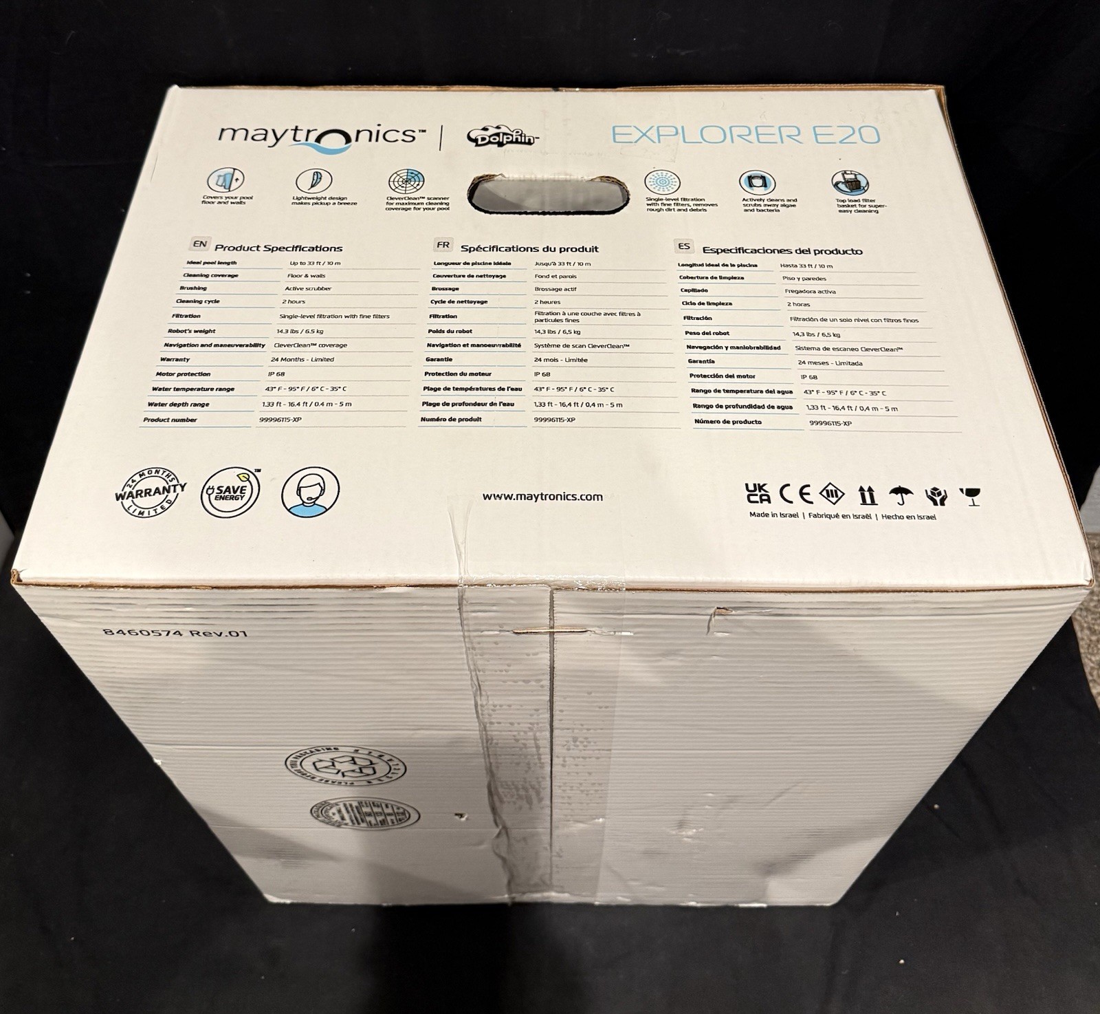 Dolphin Explorer E20 Robotic Pool Cleaner Black/White Maytronics FAST SHIPPING