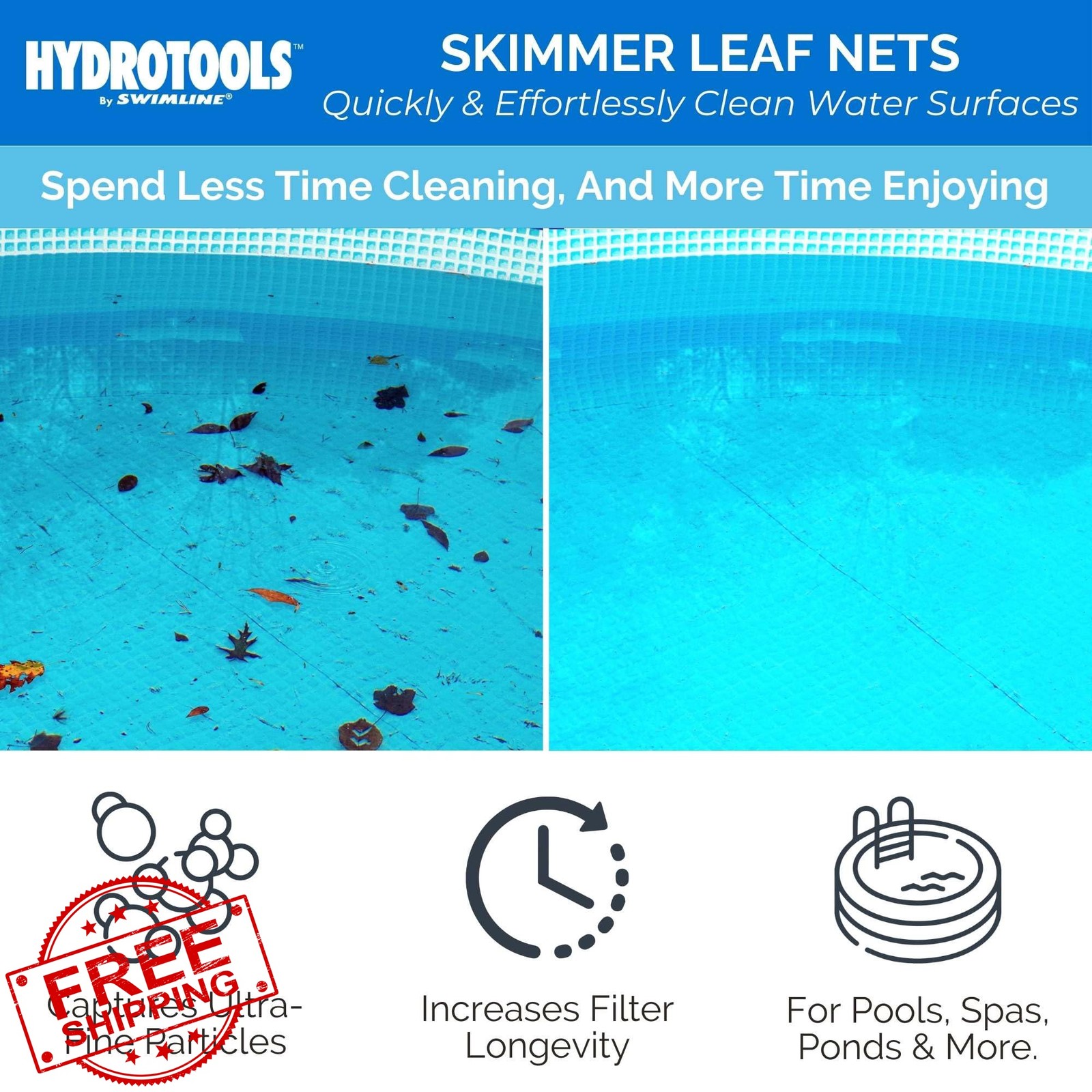 Swimline Telescopic Leaf Skimmer 2-4 Ft Pole