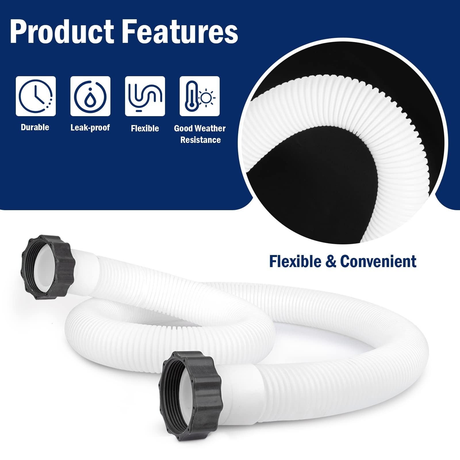 Alocs 1.5 Hose For Intex – Hoses For Above Ground Pools 1.5