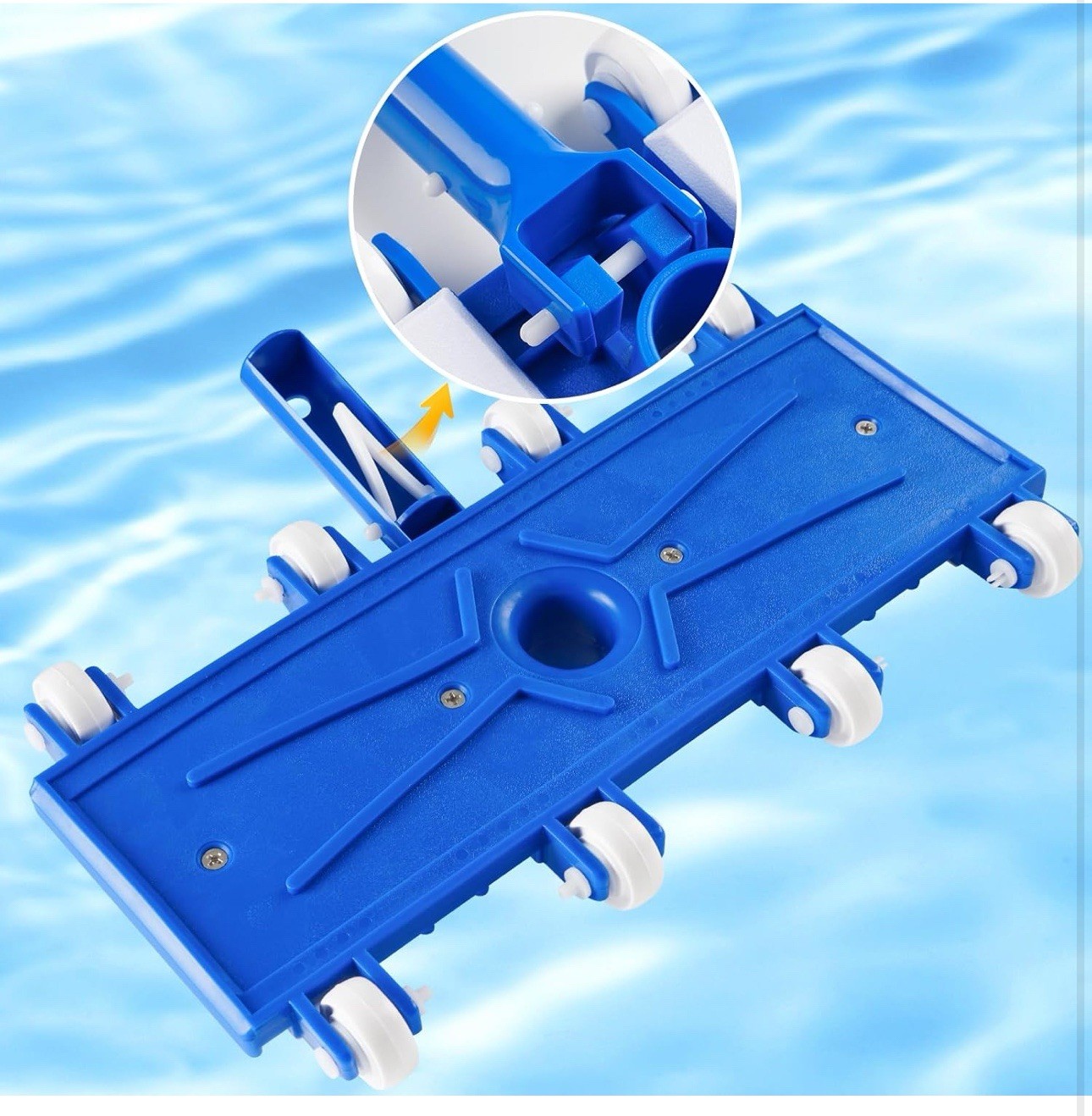 Swimming Pool Suction Vacuum Head Cleaner No Electricity Required Cleaning Kit