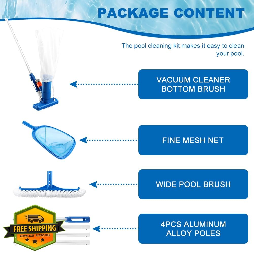 Loyanger Pool Cleaning Kit Blue