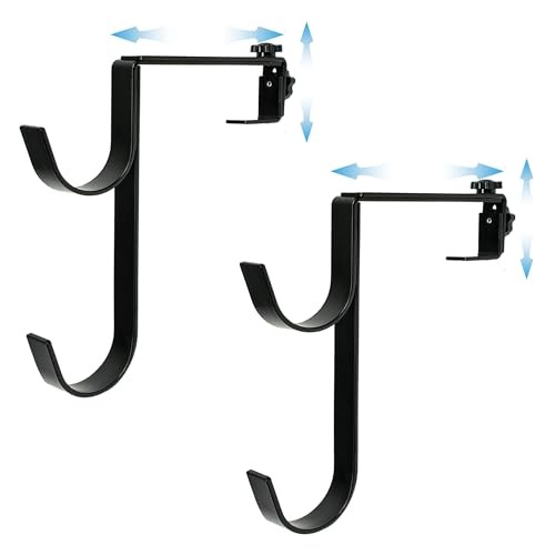 Metal Pool Pole Hangers for Above Ground Pool – Adjustable Double Hooks