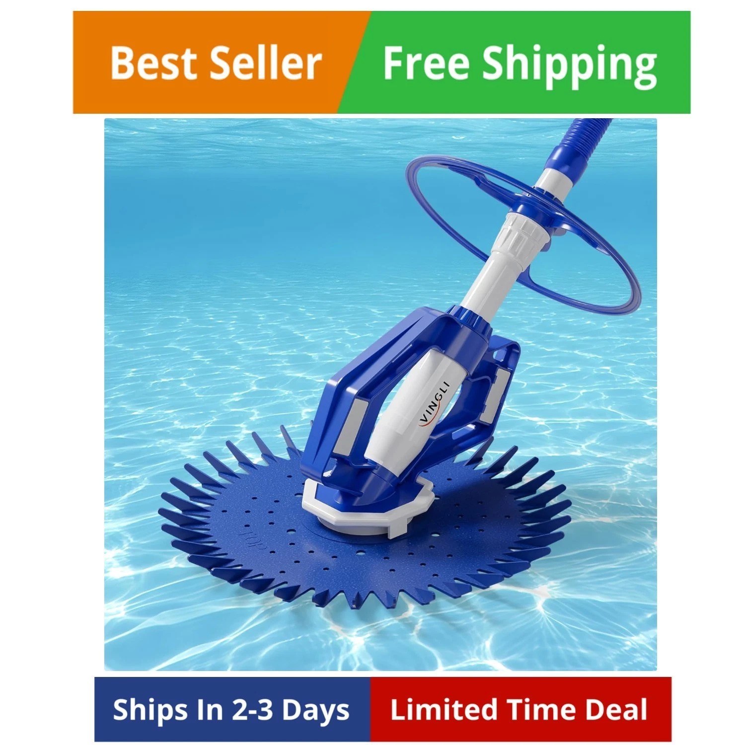 Pool Vacuum Cleaner Automatic Sweeper Swimming Pool Creepy Crawler Vacuum wit…