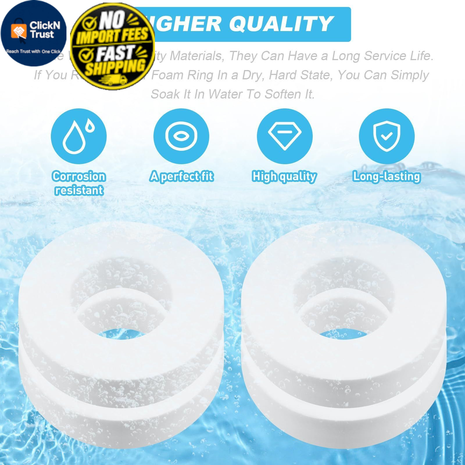 Screw Man Pool Cleaner Climbing Rings (4 Pack) Fits for Dolphin White