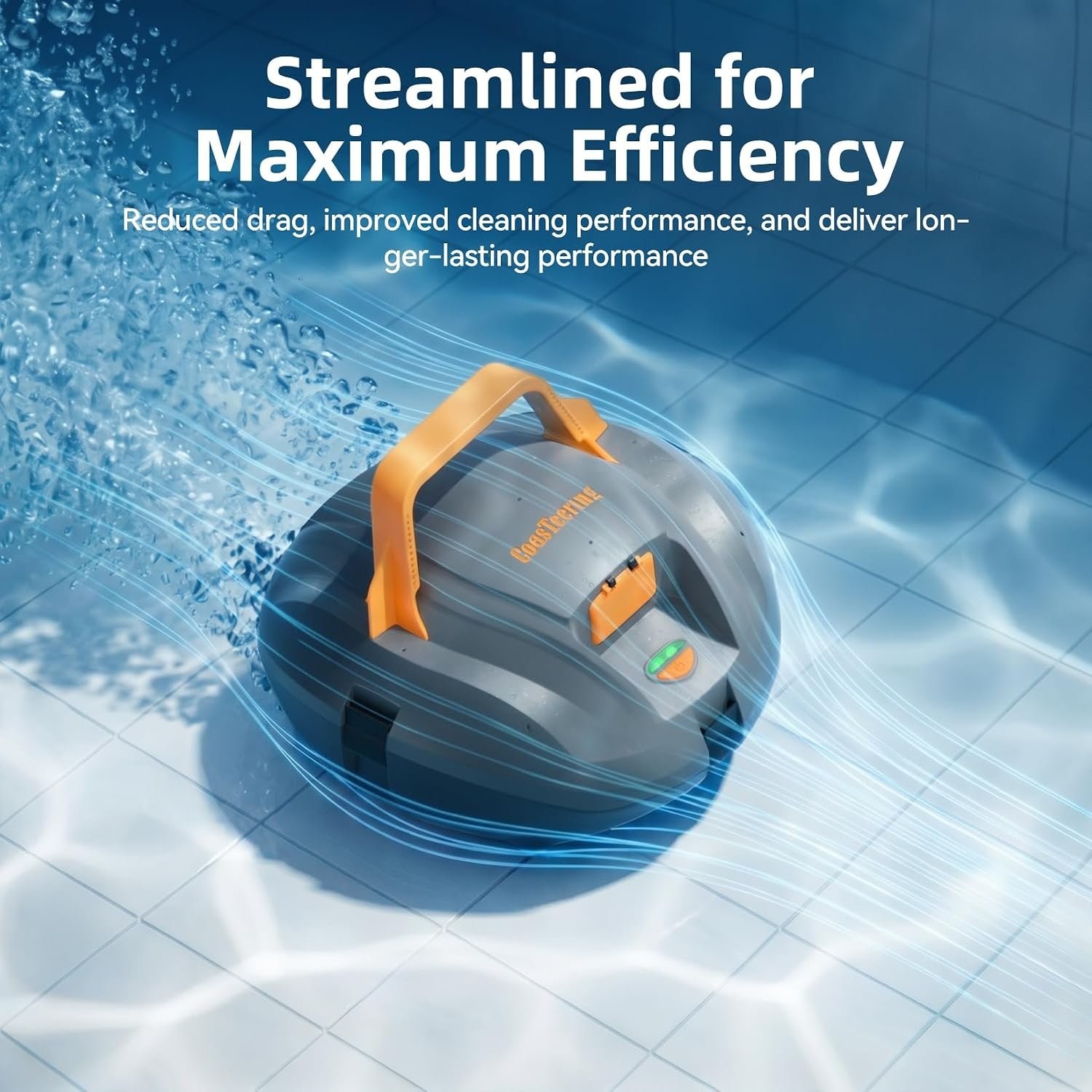 Planet Edge Pool Vacuum Cordless Robotic Cleaner Above Ground 120-Min #R019