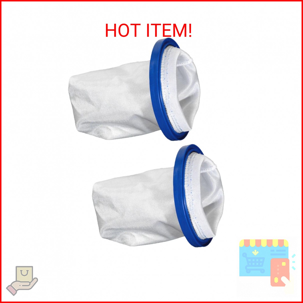 ATIE Handheld Pool Vacuum Cleaner Sand & Silt Filter Bag – Compatible with Pool