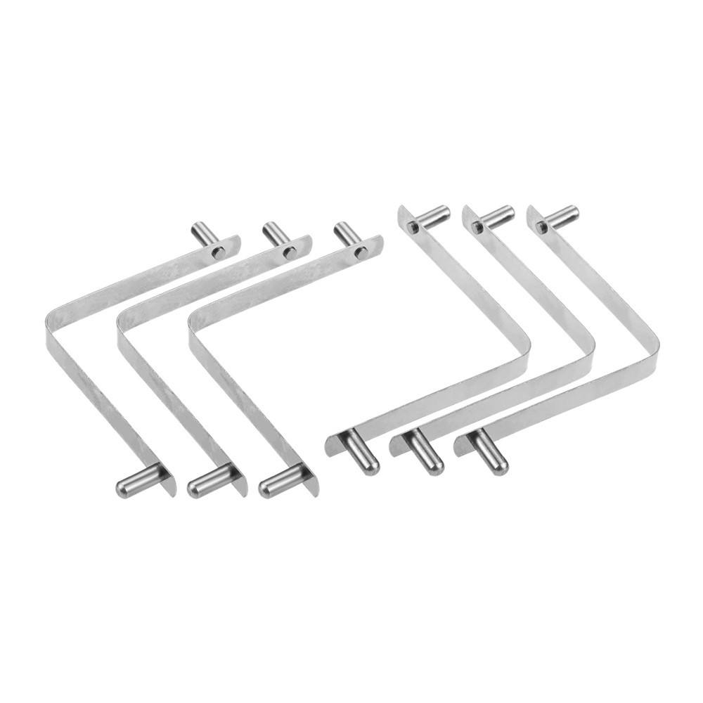 6× Pool Brush Clips V-Shaped Stainless Steel Clips For Pool Telescopic Rod