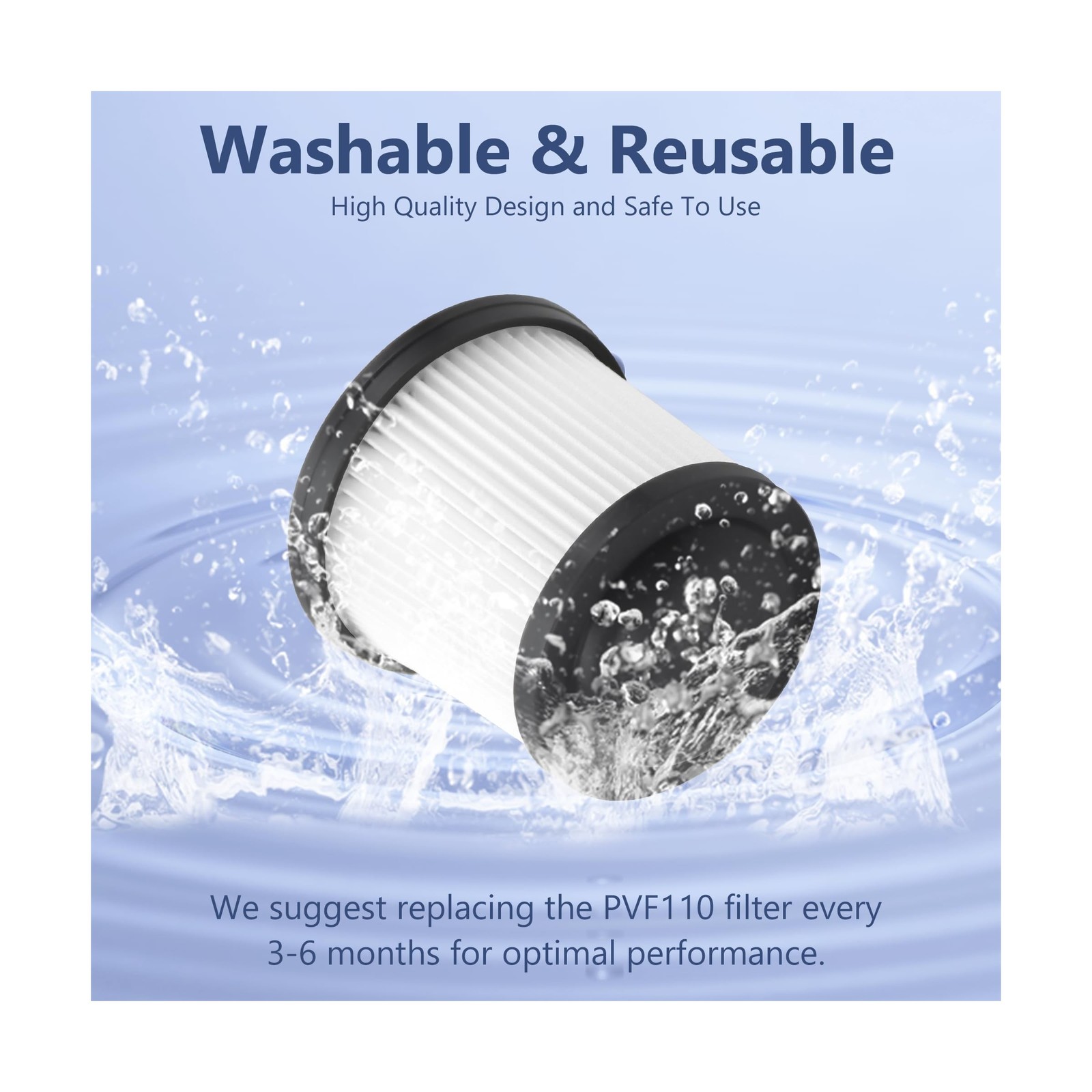 PVF110 Filter Replacement for Black and Decker Handheld Pivot Vacuu… Fast Ship
