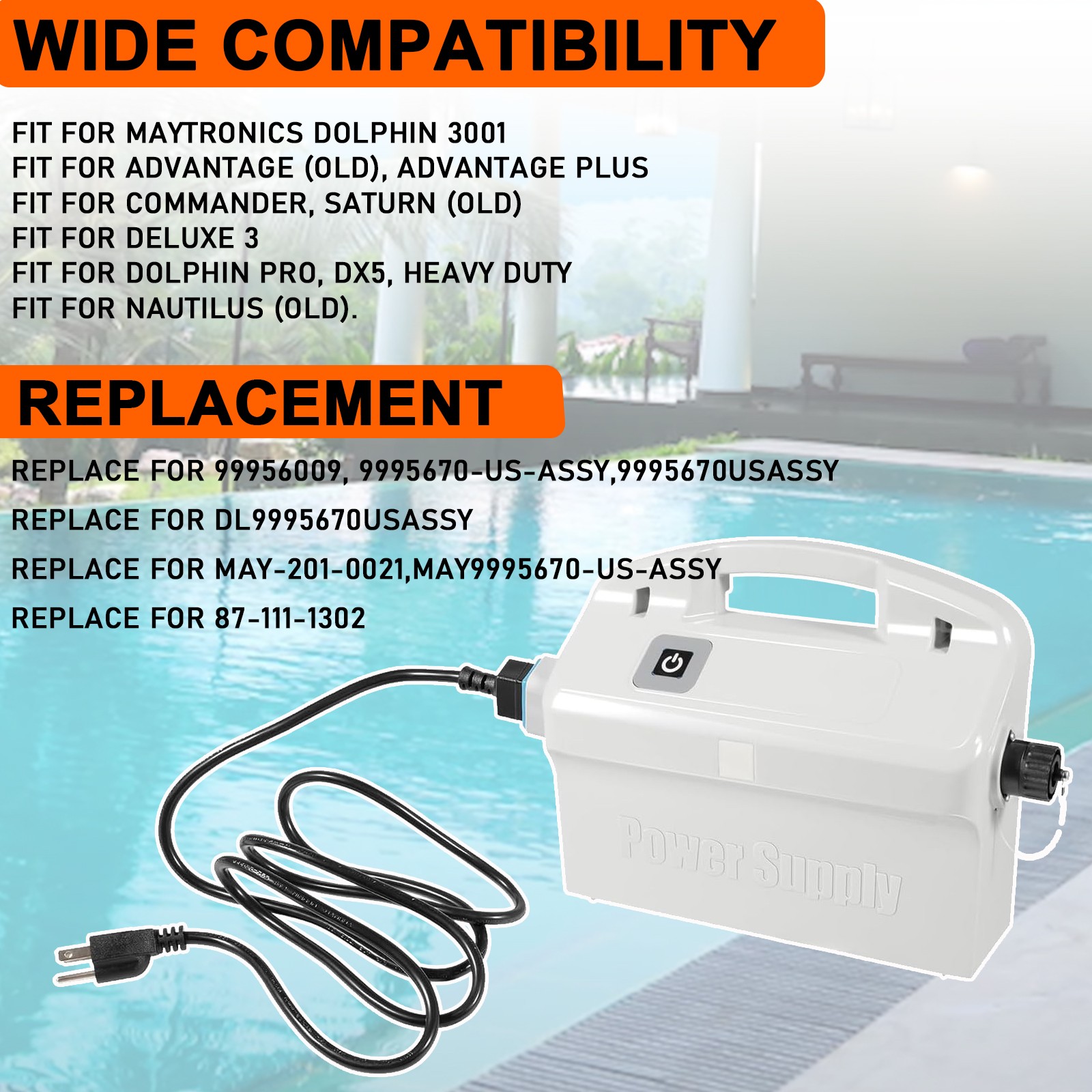 9995670-US-ASSY Power Supply for Dolphin Advantage (Old) Deluxe 3 DX5 Pool In