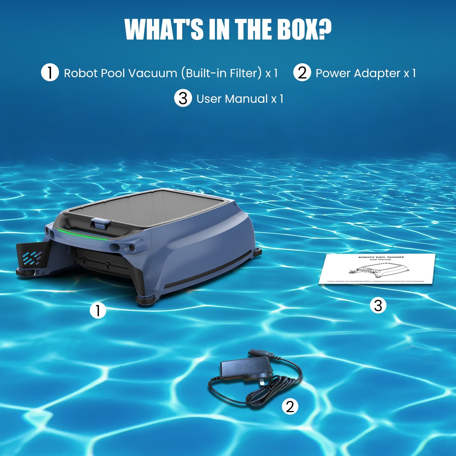 AIRROBO SP200 Solar Powered Robotic Pool Skimmer Cordless Automatic Pool Cleaner