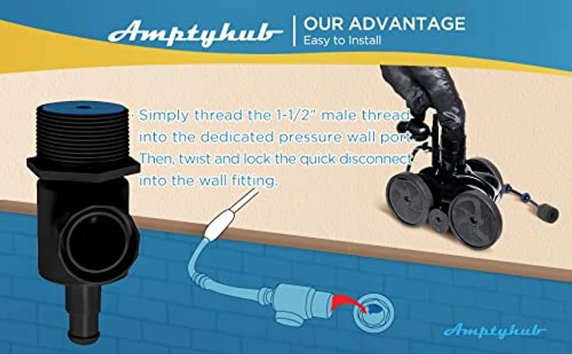 9-100-9005 UWF Connector Assembly Replacement for Zodiac Polaris Black Max