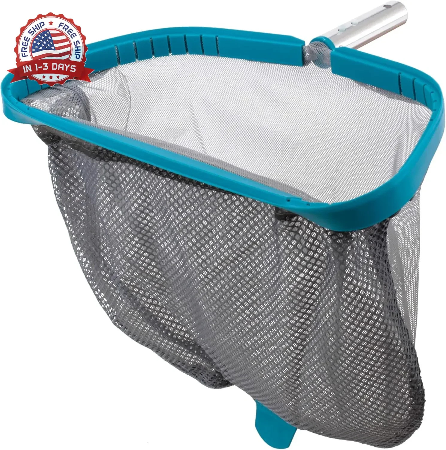 U.S. Pool Supply Pool Skimmer Net – Heavy Duty 18&Prime; Pool Net Skimmer Rake, Reinfo