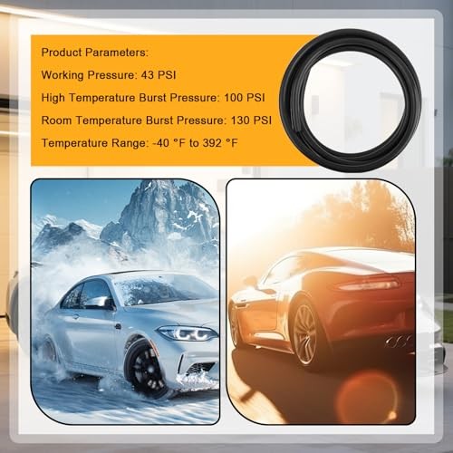 6PCS 5Ft Silicone Vacuum Hose Automotive,Vacuum Lines Automotive Kit Black