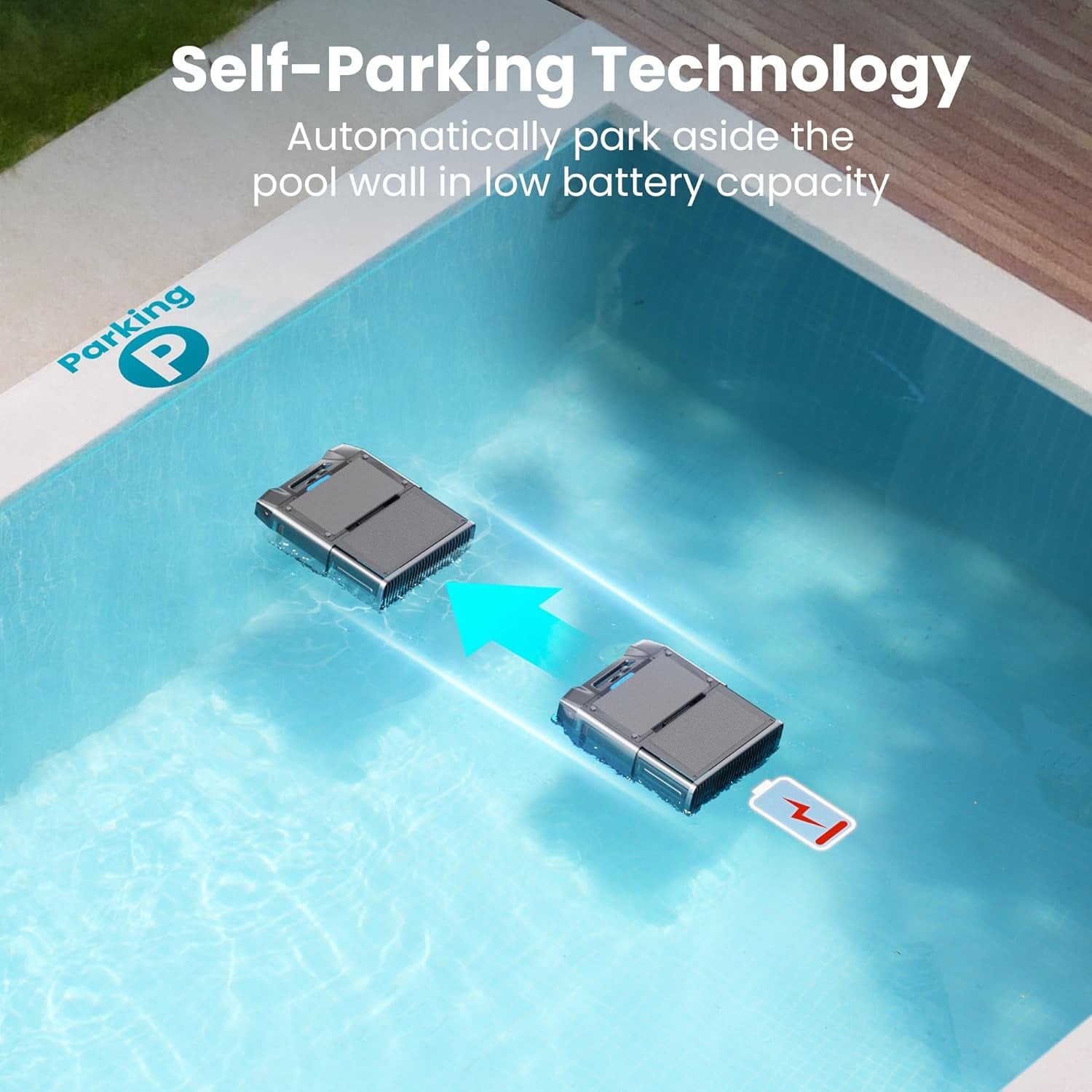 YOMA Y80 Upgraded Solar Pool Skimmer Robotic Surface Cleaner with Remote