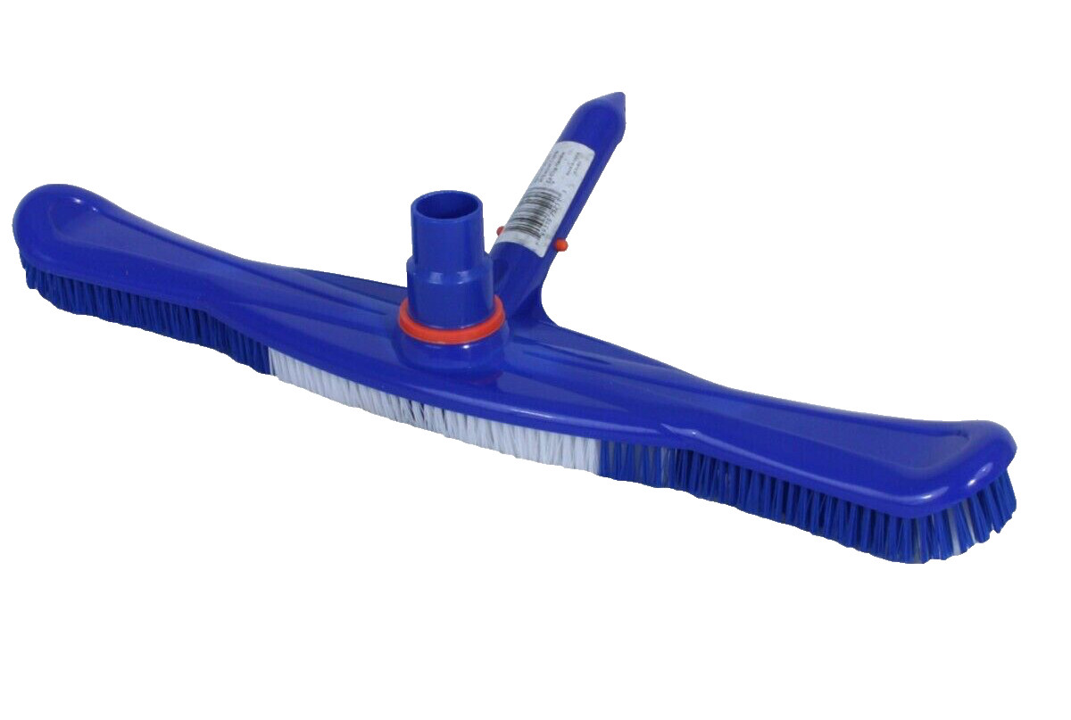 18&Prime; Pool Wall Brush Vacuum Head Combo with Swivel Cuff for 1-1/2&Prime; or 1-1/4&Prime; Hose